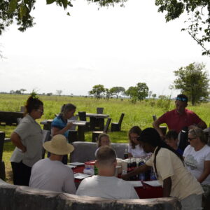 Authentic safari experience: outdoor lunch in the Tanzanian bush